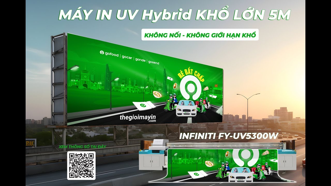 INFINITI FY-UV5300W Máy In UV Hybrid Khổ 5 mét | In Cuộn - In Phẳng | Không Nối - Không Giới Hạn Khổ