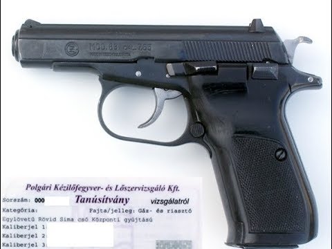 CZ83 7,65 mm Browning (éles) és 9 mm PAK (gáz-riasztó) 2. rész