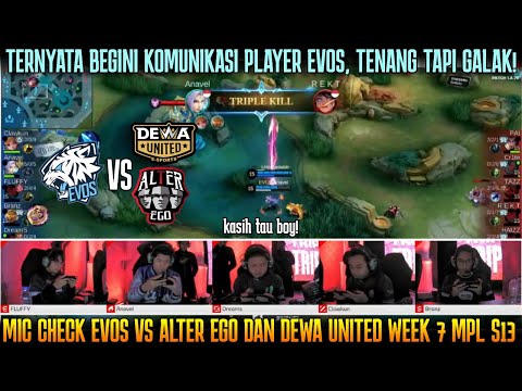 KOMUNIKASI LING ANAVEL MENGGILA! MIC CHECK EVOS VS ALTER EGO & DEWA WEEK 7 MPL ID SEASON 13 @BOLJUG