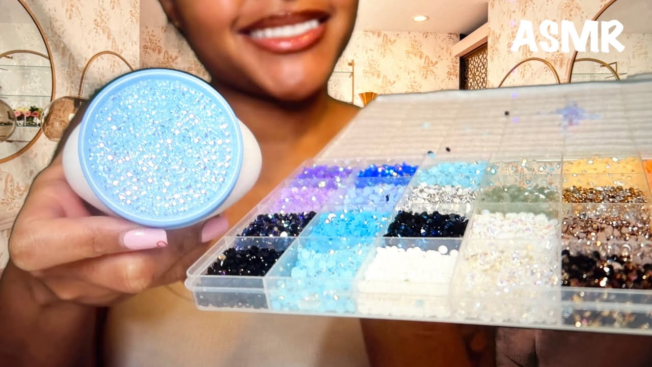 ASMR | Bedazzle With Me | Rambling and Gum Chewing Sounds Pt. 2 🤍