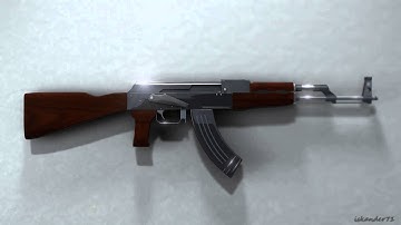 AK47 weapon 3D model from CGTrader.com