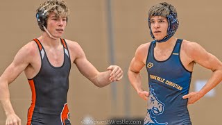 120 – Isaac Bourge {G} of Yorkville Christian IL vs. Andrew Martin {R} of Pewaukee WI