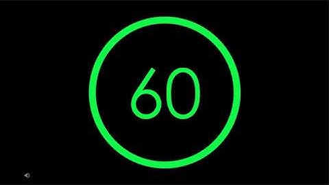 60 Second Visual Timer with Alarm | Neon Green Countdown for Classrooms & Focus