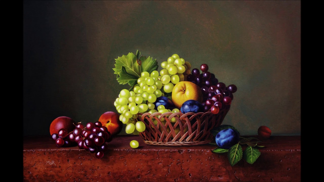 fruit basket oil painting art YouTube