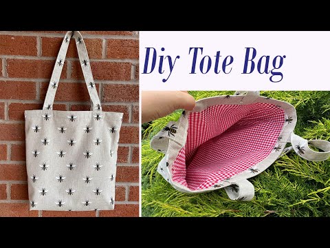 Super Easy Diy Canvas Tote Bag | How to make fabric stylish shopping bag | Easy sewing tutorial