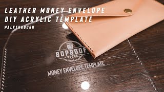 DIY Leather Money Envelope Acrylic Template