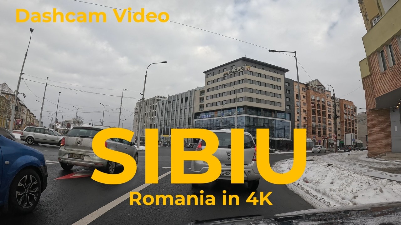 Winter Drive Through Sibiu 🇷🇴 | Snowy Transylvanian Streets | GoPro Car POV