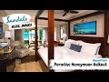 Paradise Honeymoon Beachfront Walkout Club Level WB | Sandals Negril, Jamaica | Tour &amp; Review 4K