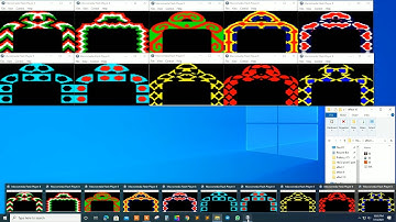 16x32 pixel 5 part  3D arch gate effects for T8000 part 3