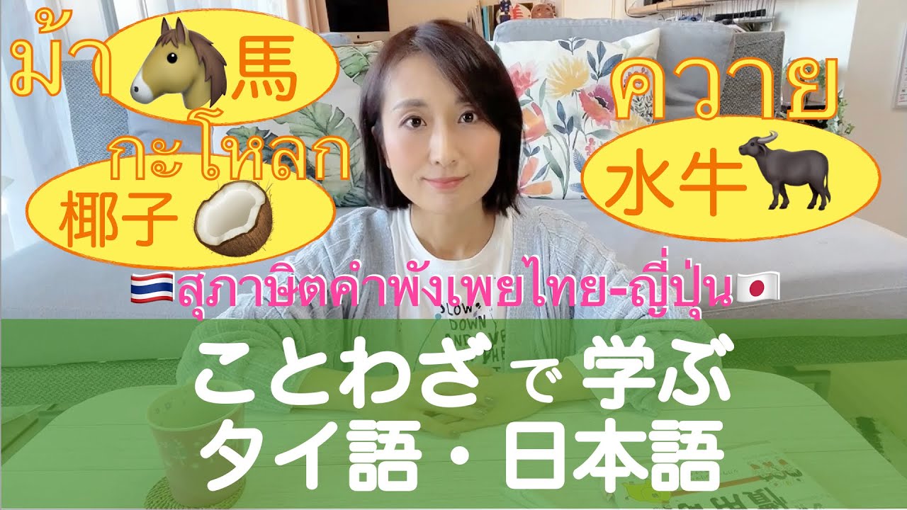 タイ語のことわざ慣用句 タイ語単語 馬 椰子 水牛を使ったことわざ 初級中級タイ語勉強法 ฃ บไทย ส ภาษ ตคำพ งเพยไทย ญ ป น เร ยนภาษาญ ป น Youtube