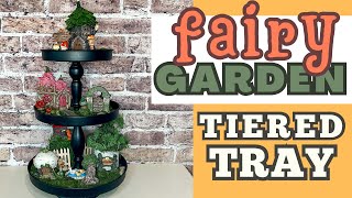 FAIRY GARDEN TIERED TRAY IDEAS THAT ARE WHIMSICAL AND CHARMING.