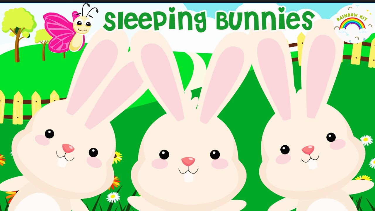 Sleeping Bunnies | sleeping bunnies hop hop hop | Rhymes | Nursery ...