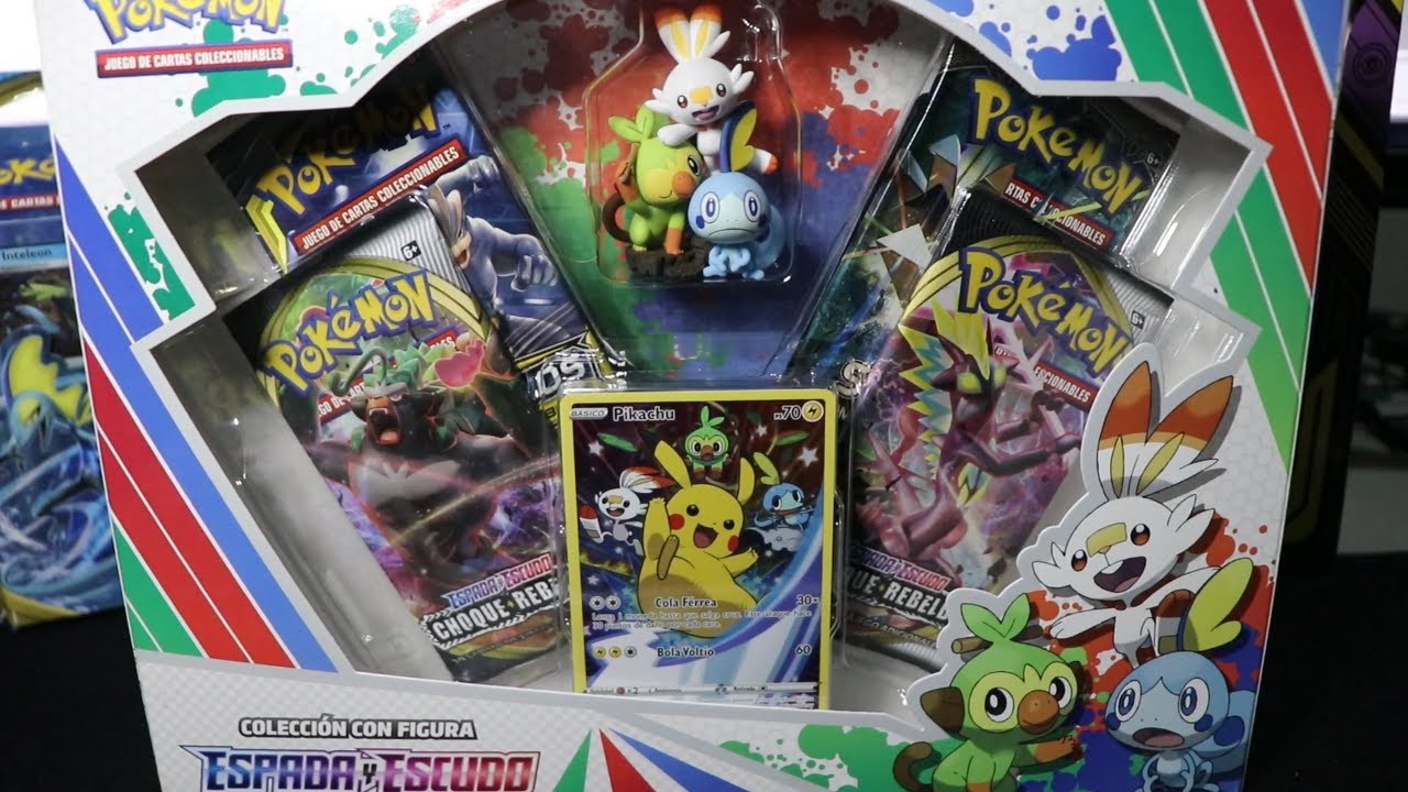 APERTURA DE CARTAS POKEMON COLECCIÓN CON FIGURA ESPADA Y ESCUDO EN ...
