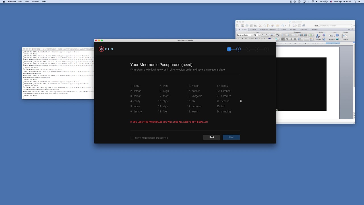Create A Wallet (Testnet V0.2)