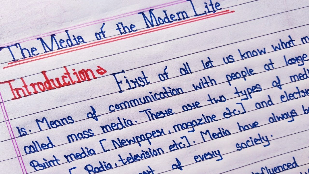 Essay on the media of the Modern life 🔥 Importance of media in EnglishYogesh_E_learning YouTube