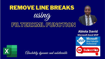 Remove Line Breaks using FILTERXML Function (A Must Watch)