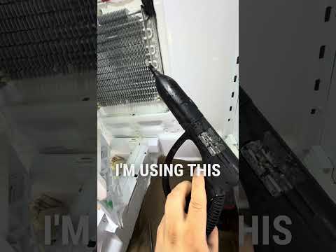 How to Clean a Clogged Fridge Drain Line with a Steamer #FridgeRepair #CloggedDrain video thumbnail