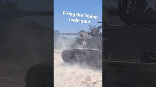 M4A2E8 Sherman #Tank Cannon Live Fire