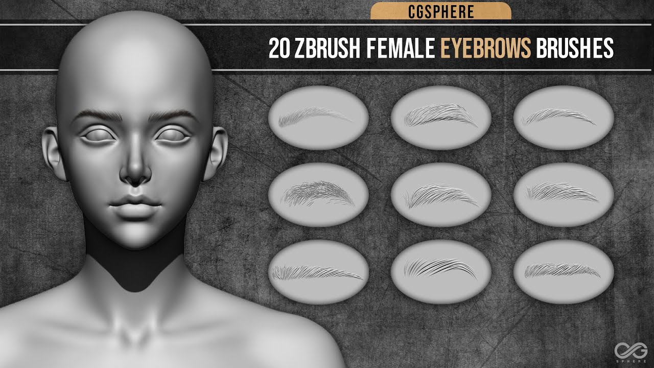 Female Eyebrows Brushes For Zbrush YouTube