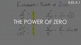 Exponents - The Power of Zero | 8.EE.A.1 | 8th Grade Math