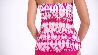 Plus Size Print Halter Drawstring Tankinis Plus Size Print Halter Drawstring Tankinis