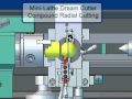 Simulation of minilathe dream cutter turning a sphere