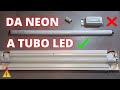 Conversione plafoniera da tubi neon a tubi led 230v