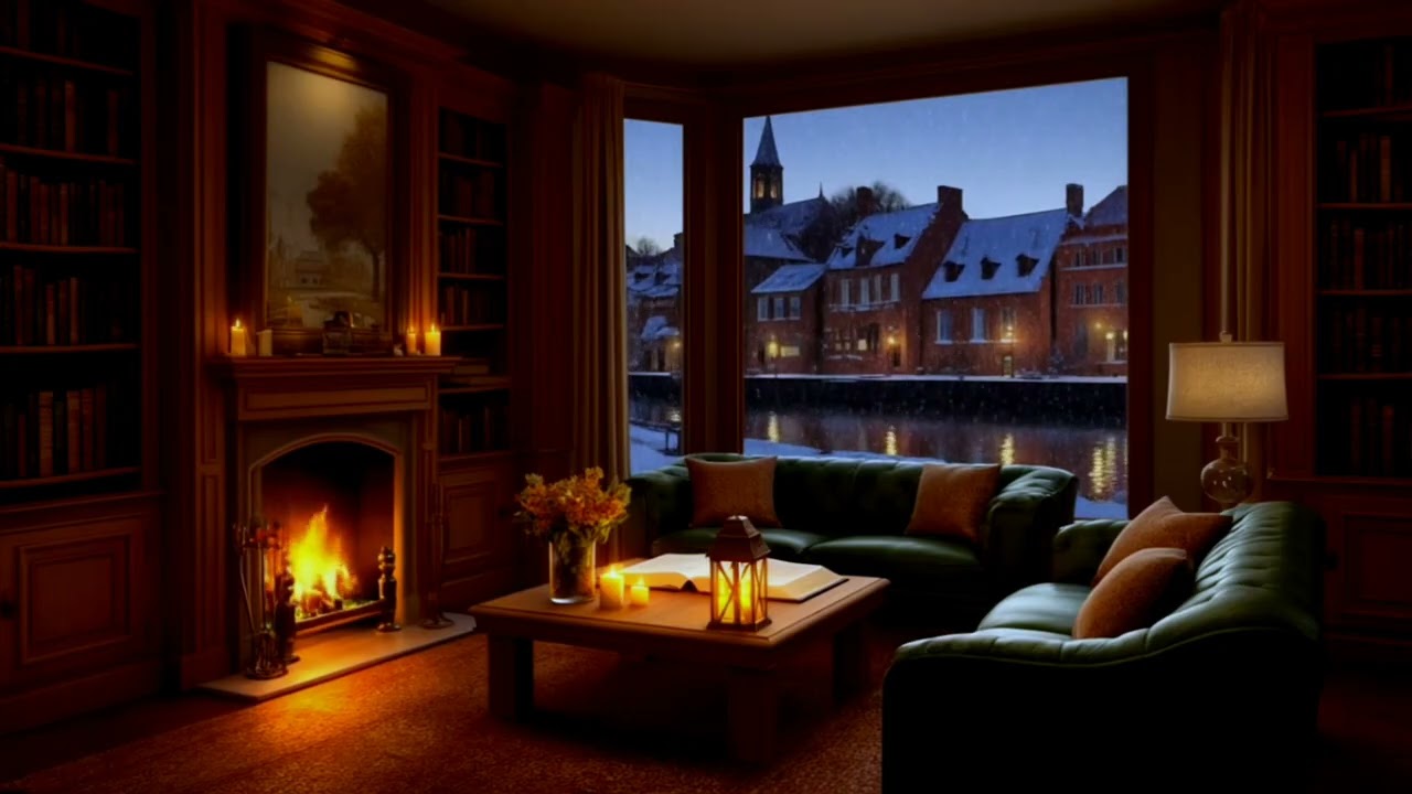 🎷 Snowfall Jazz Café ❄️ Warm & Cozy Coffee Shop Vibes 