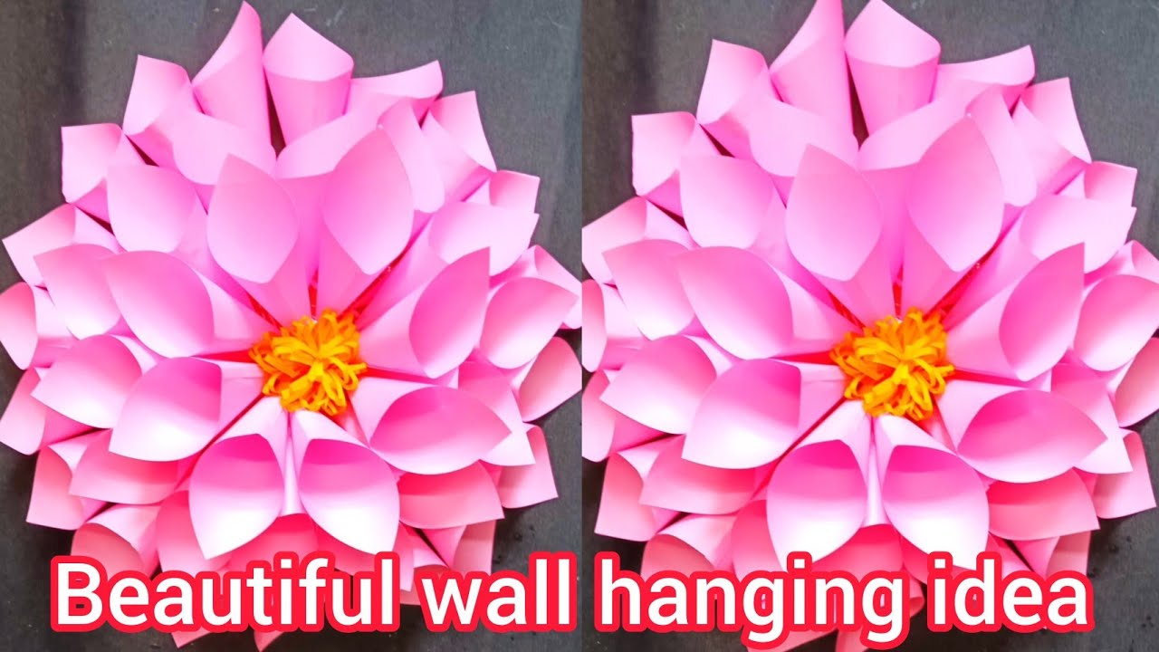 Beautiful wall hanging idea with colour paper 😘💞