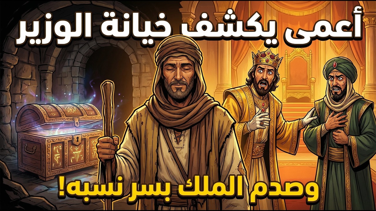 قصة الأعمى الذي صدم الملك بحقيقة نسبه وكشف خيانة الوزير وكشف سر الصندوق المسكون بذكاء لم يتوقعه أحد!