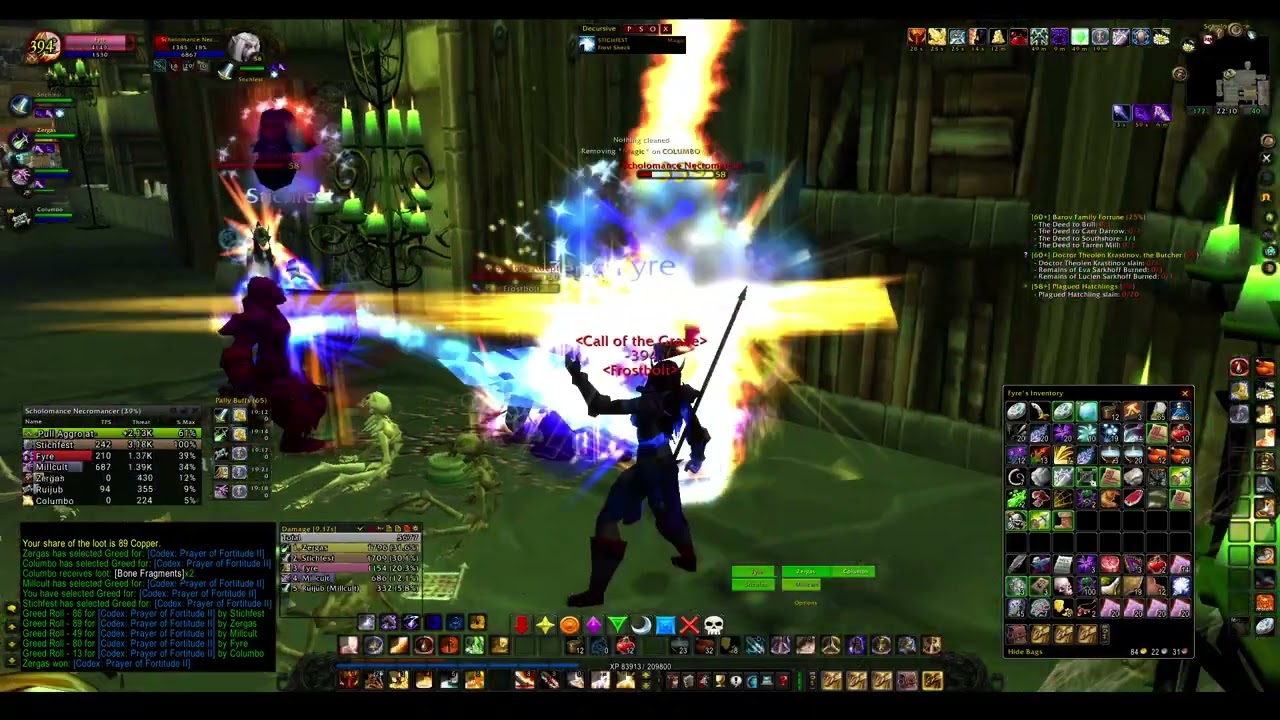 Turtle wow - The new server Ambershire - Paladin POV - Scholomance dungeon