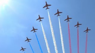 RIAT 2018 RAF Red Arrows congratulations on RAF100 !!! イギリス空軍 レッドアローズ