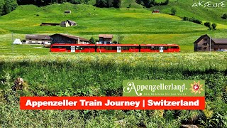 Wasserauen - Appenzell - Gossau Switzerland Train Journey | Appenzell Railways | 4K 60fps Video