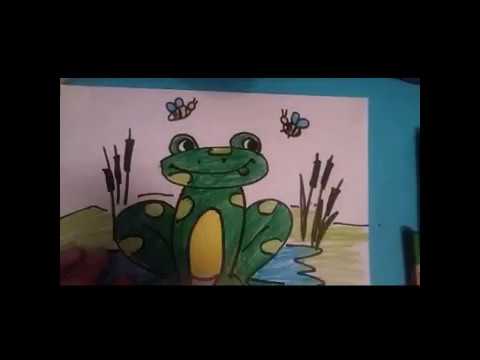 Painting lessons for kids ,,frog'' ხატვის გაკვეთილი ბავშვებისთვის ,,ბაყაყი\'