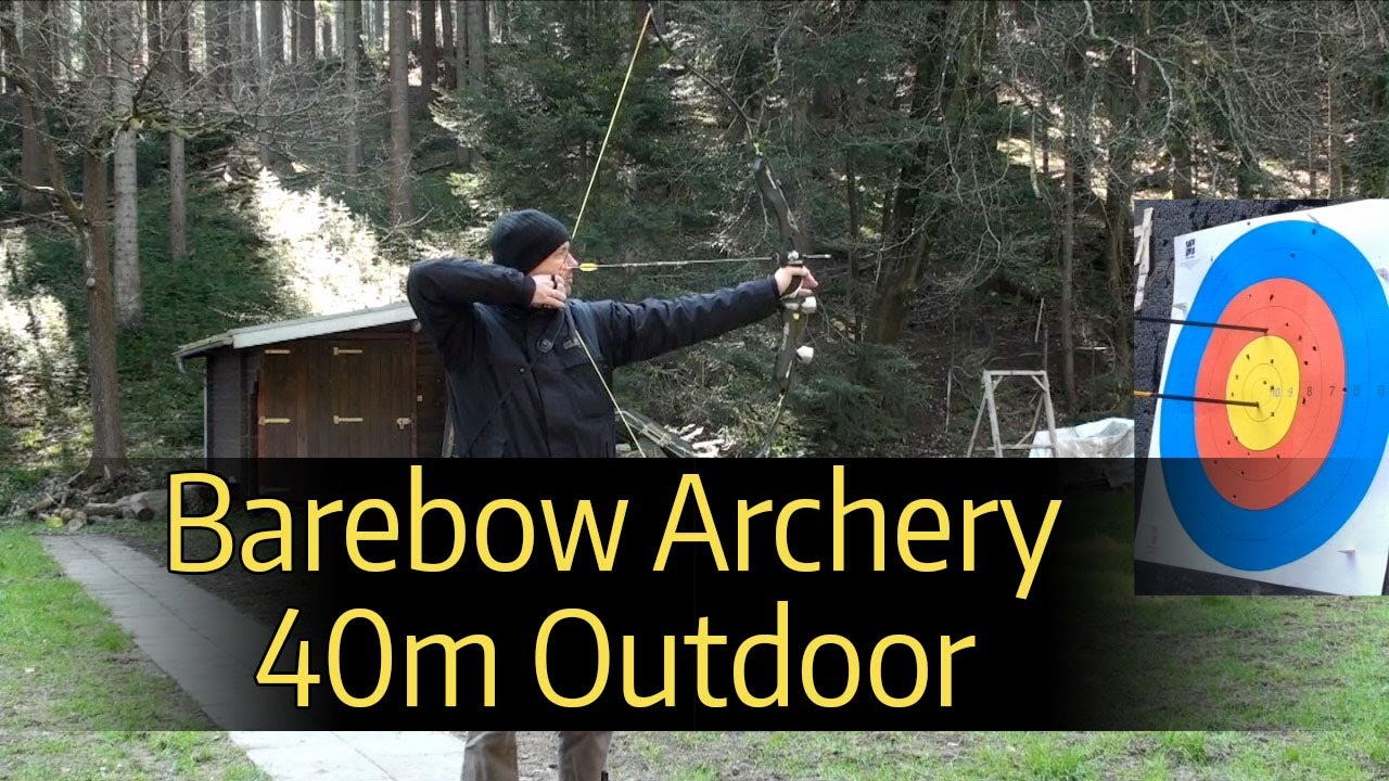 Barebow Archery Men 40m Outdoor training 621 points YouTube