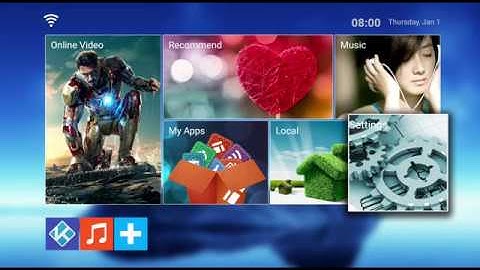 V88 Panio RK3328 4GB/32GB Android tv box user interface