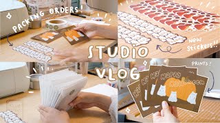 Studio Vlog 🌟 Packing Patreon Orders, Unpacking New Stickers!!