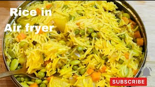 Indian inspired Rice and Vegetables in Air Fryer |Rice Made in Air Fryer |Air Fryer Recipe|Veg Pulao screenshot 3