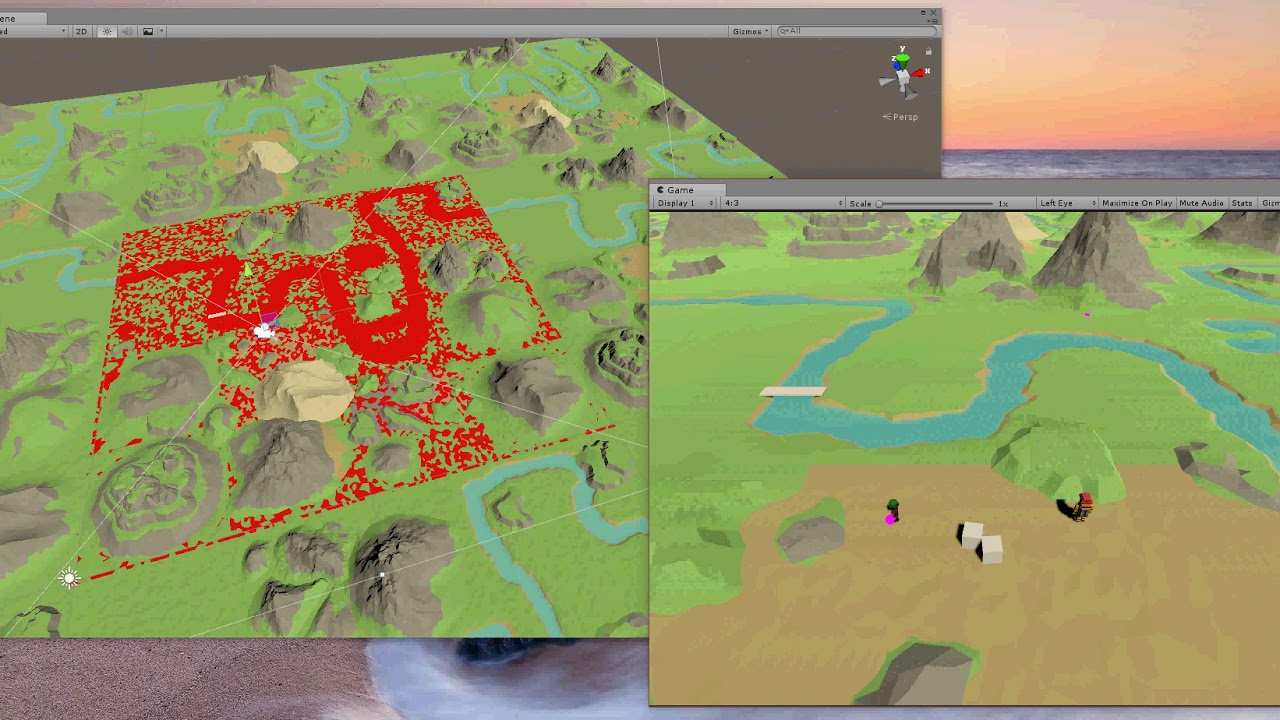 Infinite terrain test in Unity3d - YouTube