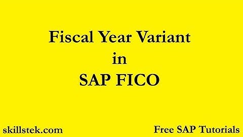 How to define Fiscal Year Variant in SAP FI - SAP Free Tutorials