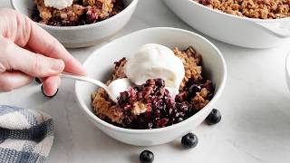 Blueberry Crisp with Oats
