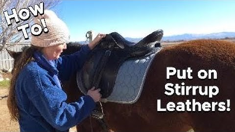 How to put stirrup leathers on an English saddle