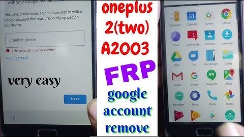 oneplus 2(two) A2003 FRP Google account remove