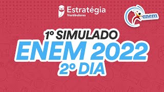 Gabarito 1° Simulado ENEM 2022 2° DIA - Correção de prova AO VIVO screenshot 1