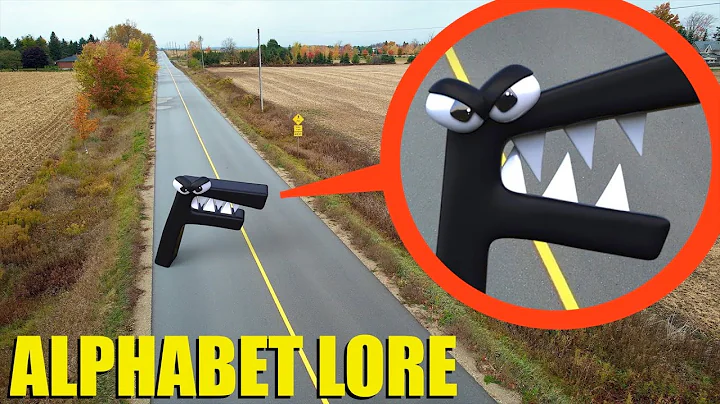 Drone catches Alphabet Lore blocking the Road!! (H...