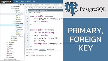 สอน PostgreSQL: การสร้าง Primary Key (PK) และ Foreign Key (FK)