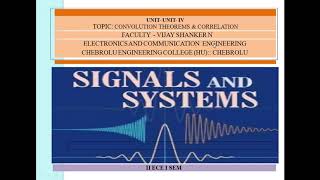 Convolution Theorems & Correlation SS By NVS