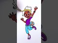 Let's Color Cute Meekah with Colorful Glitter 💜 #kids #coloring #blippi #fun