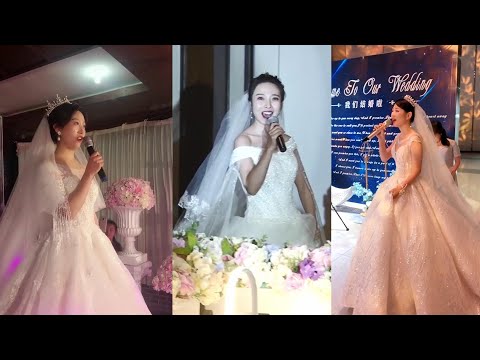 新娘一言不合就飙歌，把婚礼现场唱成了演唱会，网友：我想当新郎！