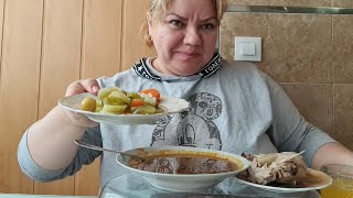 МУКБАНГ🍽 ОБАЛДЕННЫЙ обед 😋ДАВНО так вкусно не ела 😎MUKBANG 🍴how good lunch is